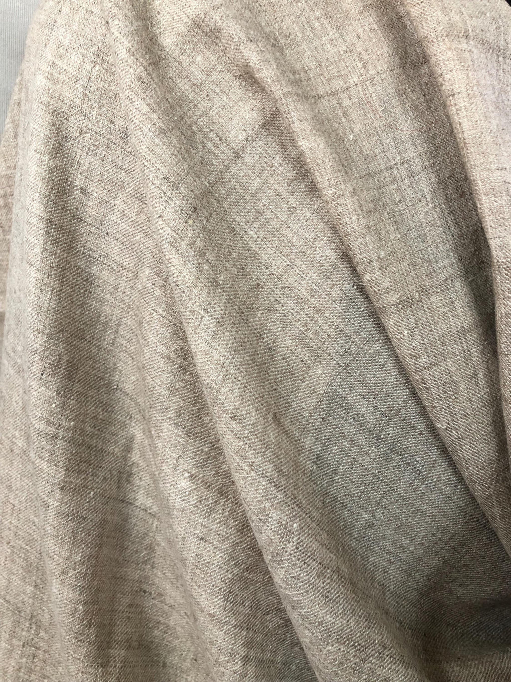 Natural Shade Handmade 100% Pure Ladakhi Hand Woven Cashmere Pashmina Shawl/100X200cms