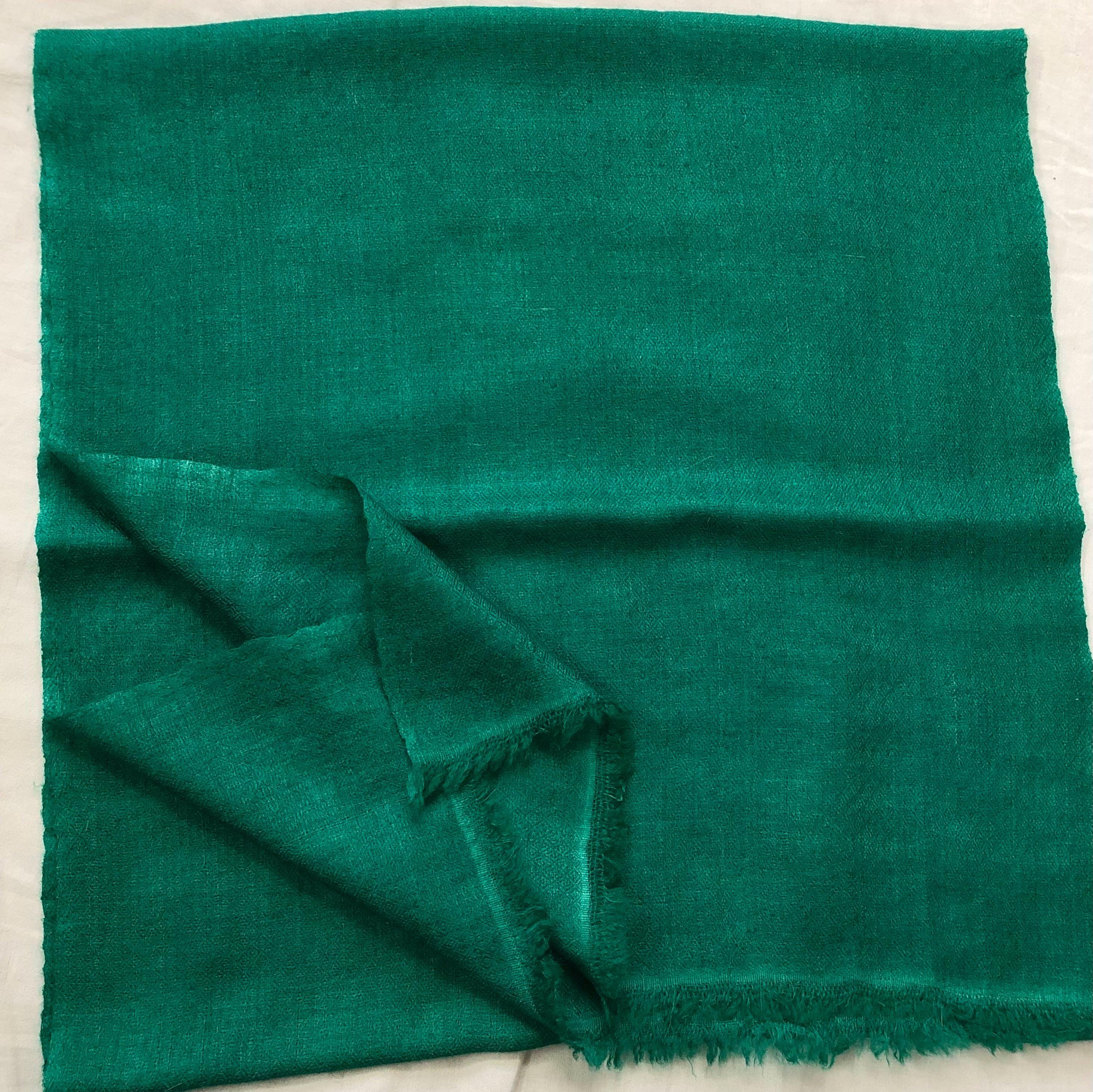 Teal Turquoise Handwoven Real Cashmere Pashmina Scarf/Muffler/14X60 Inches