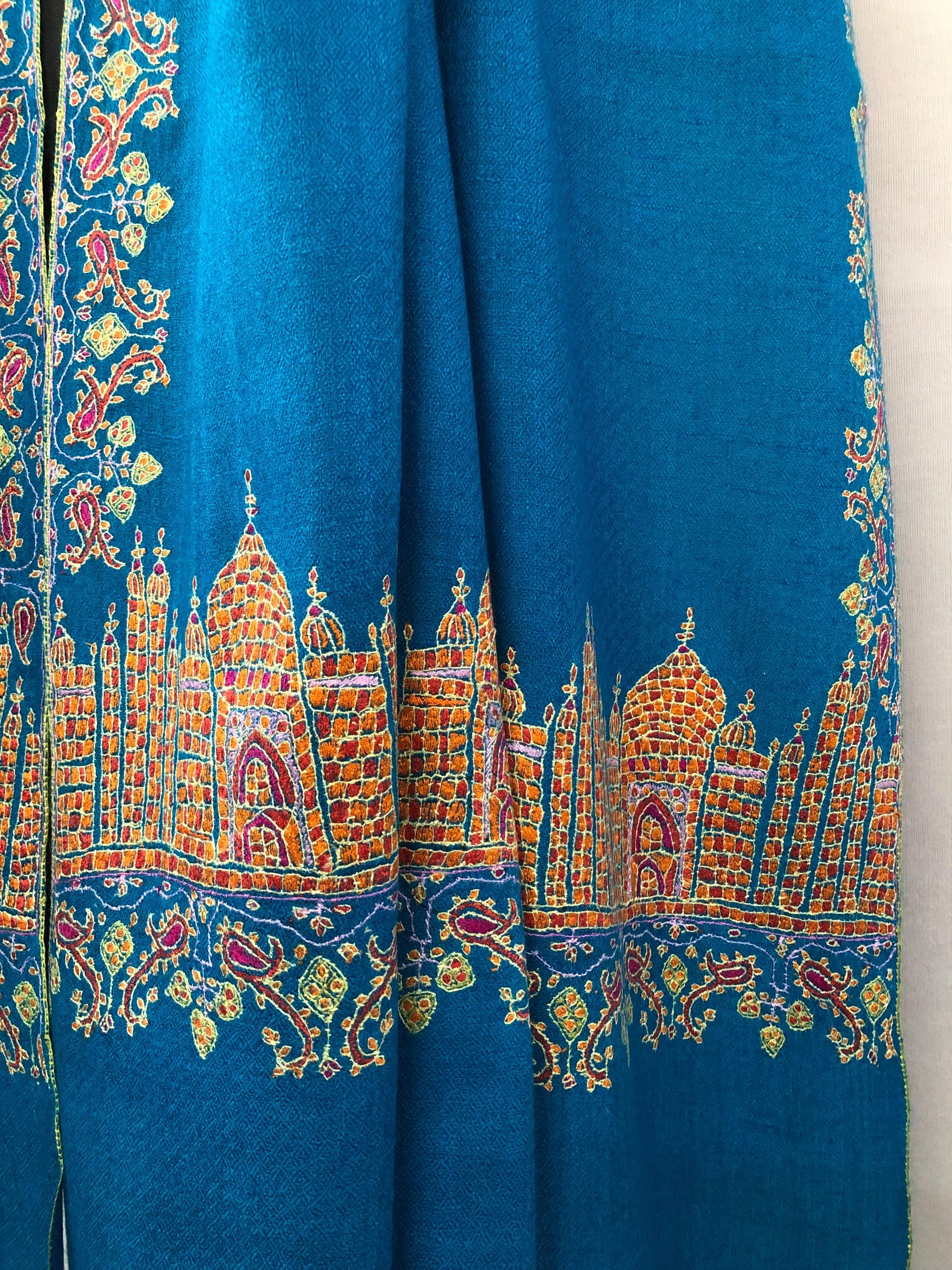 Handcrafted Cashmere Pashmina Shawl: Sozni Embroidered Stole