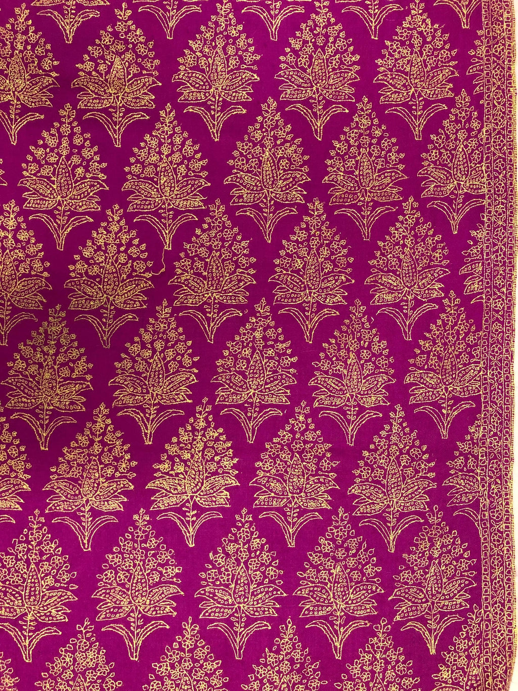 Hot Pink GI Sozani Large Bootidar Jamawar Embroidered Authentic Cashmere Pashmina Handmade Shawl, Wedding Wrap | 115 X 230 cms