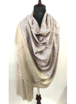 Tattersall Stripes Handmade Cashmere Pashmina Shawl