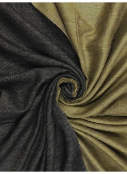 Harvest Gold And Raven Black Reversible Cashmere pashmina Shawl